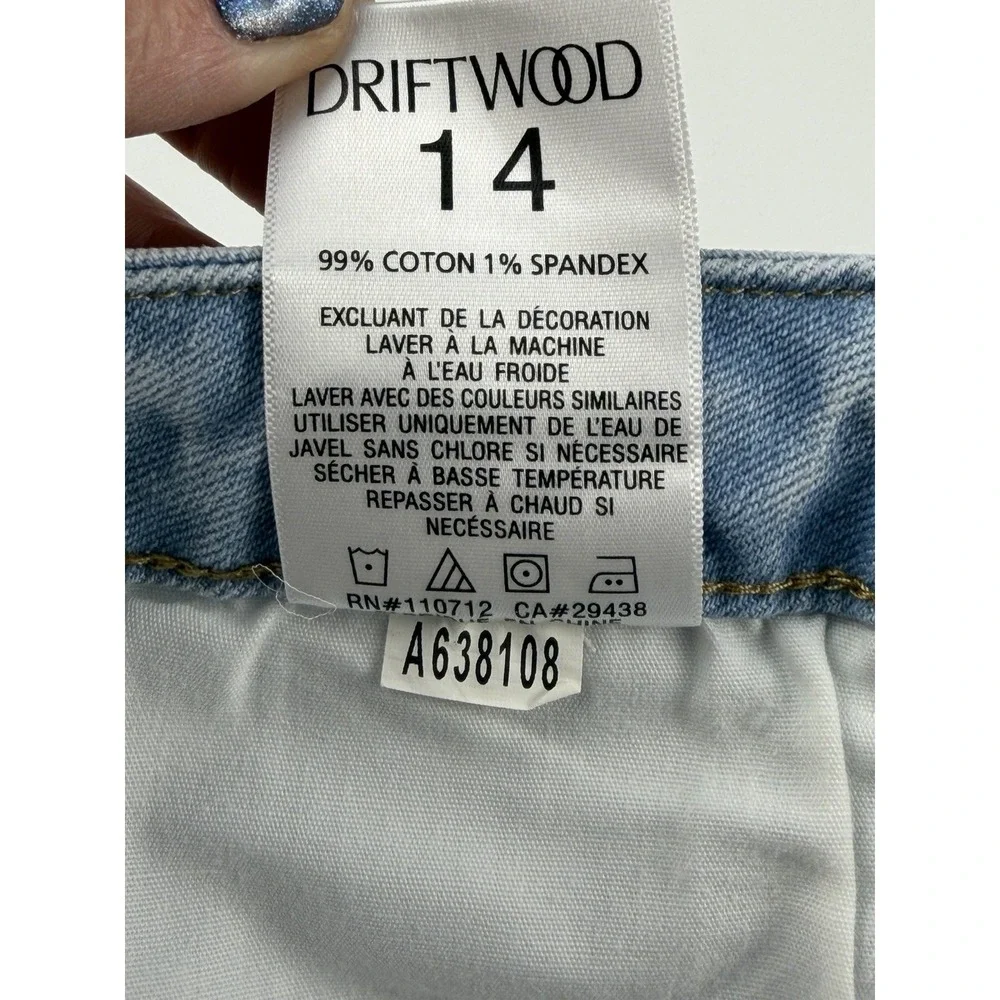 NWT Driftwood Charlee Daisy Embroidered Cropped Jeans Women's 14 Floral Boho